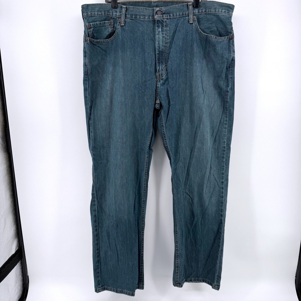 Levis 559 Relaxed Straight Mens 42x32 Jeans Blue Medium Wash Stretch Cotton - Picture 2 of 7